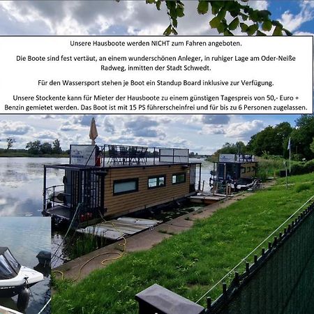 Отель Hausboote Unteres Odertal Hausboot Kranich Шведт  Экстерьер фото