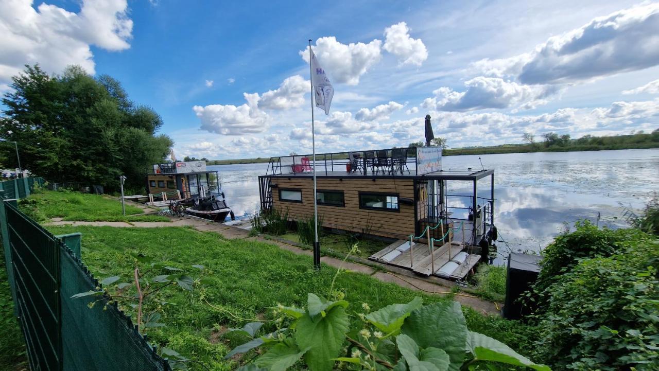 Отель Hausboote Unteres Odertal Hausboot Kranich Шведт  Экстерьер фото