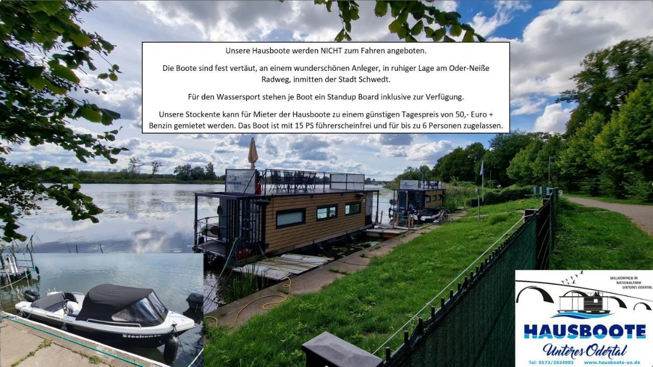 Отель Hausboote Unteres Odertal Hausboot Kranich Шведт  Экстерьер фото